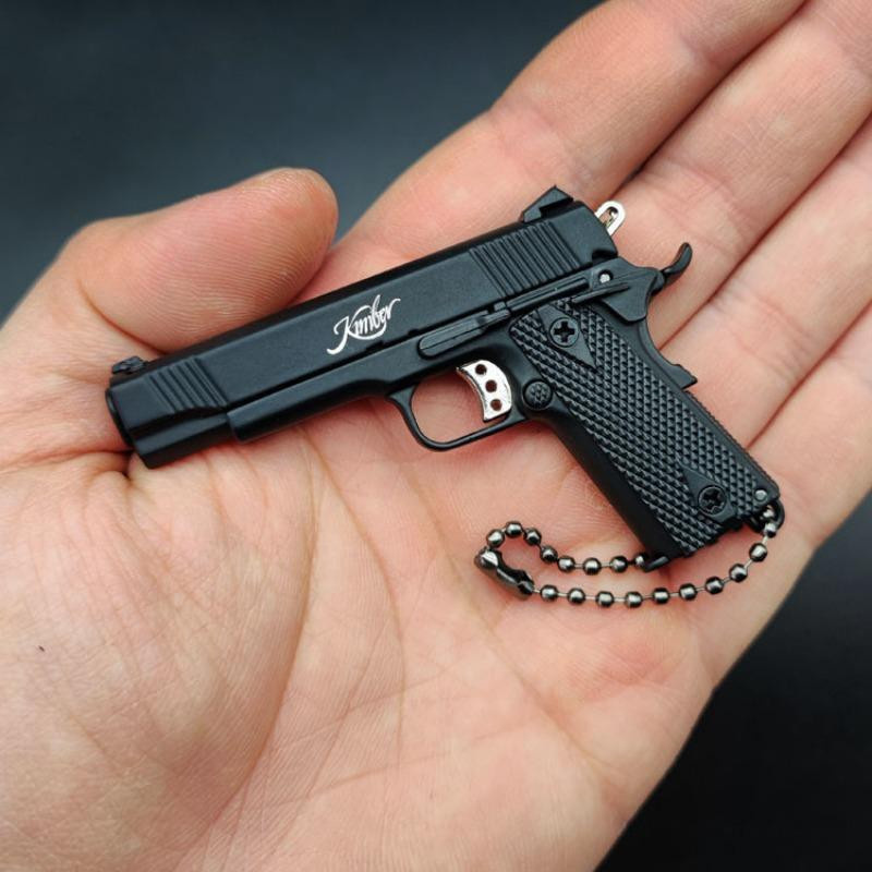 Fashnics Mini-Metallpistolenmodell 1911 Modell Schlüsselanhänger schwarz - Bild 2