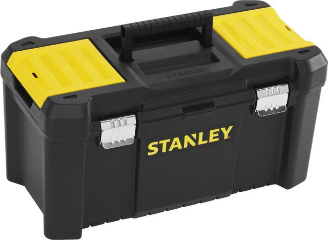 Stanley Essential Werkzeugbox aus Kunststoff mit Metallschließen, Schwarz, 48,26 cm - Bild 3