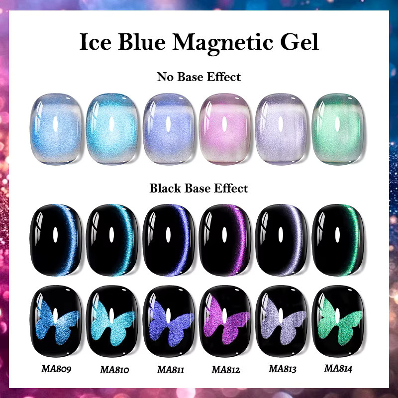MEET ACROSS Cat Magnetic Gel Nagellack, Schimmernd, 7 ml - Bild 5
