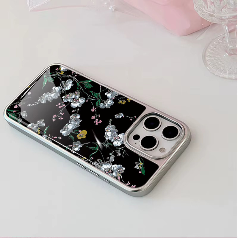 DecoPhone Sturzsichere Handyhülle mit Jade-Blumen-Design aus Epoxy für iPhone 11 bis iPhone 16 Pro Max in Multicolour - Bild 4