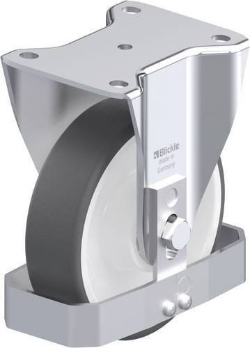 Blickle BH-POTH 160K-FS Stahlblech-Bockrolle in Grau und Weiß mit 160 mm Rad-Durchmesser und 550 kg Tragfähigkeit - Bild 1