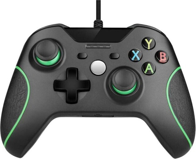 Microsoft Xbox One Controller Schwarz mit USB-Anschluss und 3,5-mm-Headset-Buchse für Xbox One/One X/One S und Windows 10 PC - Bild 1