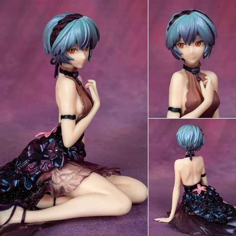 Bandai Neon Genesis Evangelion Ayanami Rei Anime Figur, mehrfarbiges Desktop-Modell aus Kunststoff - Bild 1