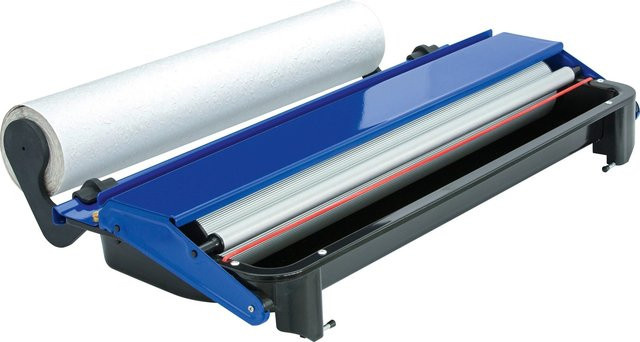 LUX-TOOLS Kleistergerät mit integrierter Rollenhalterung in Schwarz und Blau - Bild 1