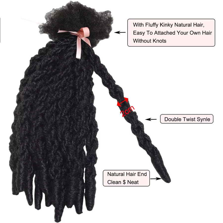 OLD STREET Double Twist Synthetische Loc-Extensions, 14 Zoll, 12 Stränge, Herren - Bild 3