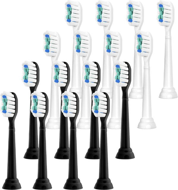 Philips Ersatz-Zahnbürstenköpfe, 16 Stück, Weiß, Unisex - Bild 1