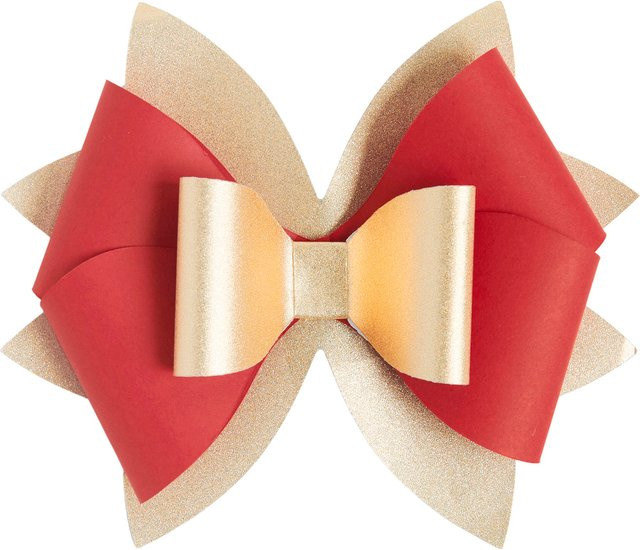 Rico Design Papierschleife in Rot und Gold für festliche Anlässe und Weihnachten - Bild 1