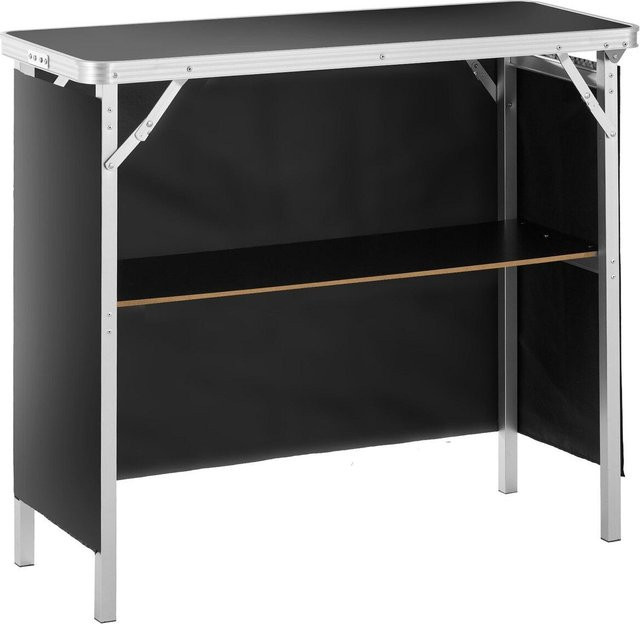 Tragbarer Messepulttisch von Buying Solutions, MB, faltbarer Promotion-Bartisch mit Display-Ausstellungstheke und Wand, Schwarz, B/T/H: 98,5 x 38,5 x 105,0 cm - Bild 1