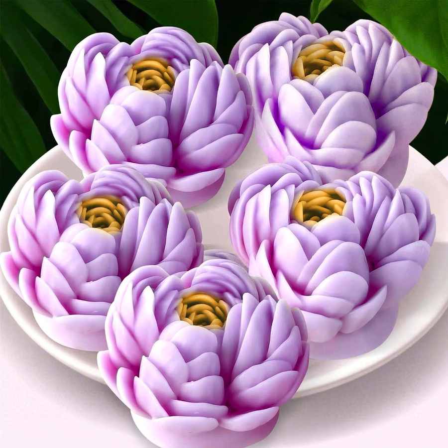UDOCOOL Silikonform Pfingstrose für DIY Kerzen, Seife, Gips und Harz zur Gestaltung von 3D-Blumen-Deko und Geschenken - Bild 2