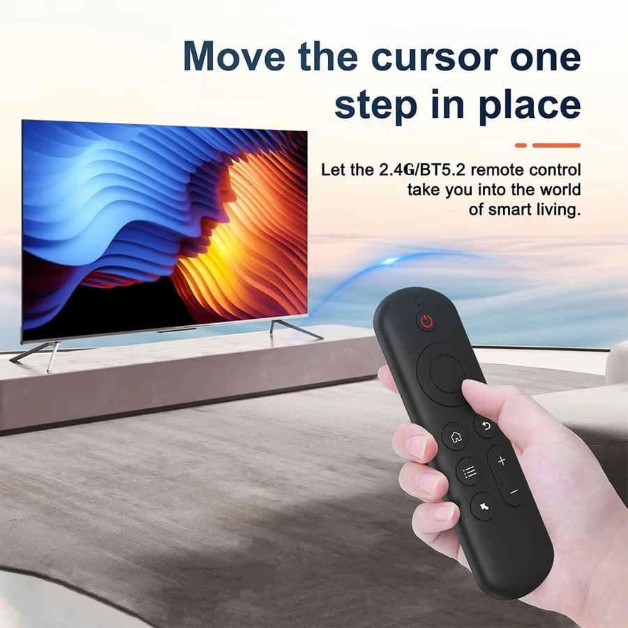 KEBIDUMEI Air Mouse Fernbedienung mit Sprachsteuerung, Gyroskop und 7-farbiger Hintergrundbeleuchtung, Mini-Tastatur, Dual-Modus 2,4 G und Bluetooth 5.2, kabellos, Schwarz/Multicolor, für Android Smart TV - Bild 3