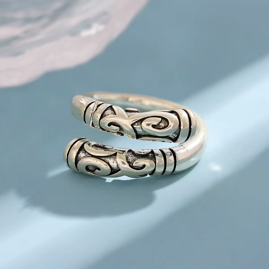 Ring 925 Sterling Silber, Gold, Wukong Wolke Muster, Damen - Bild 4