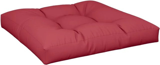 vidaXL Palettenkissen Weinrot aus Polyester, quadratisch, B/T/H: 80 x 80 x 12 cm - Bild 1