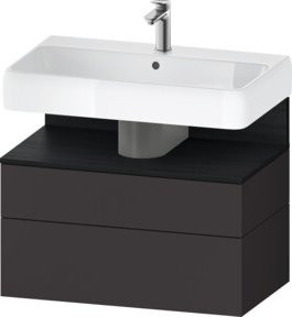 Duravit Waschtischunterschrank Qatego in Grau Matt, B/T/H: 79 x 47 x 59 cm - Bild 1