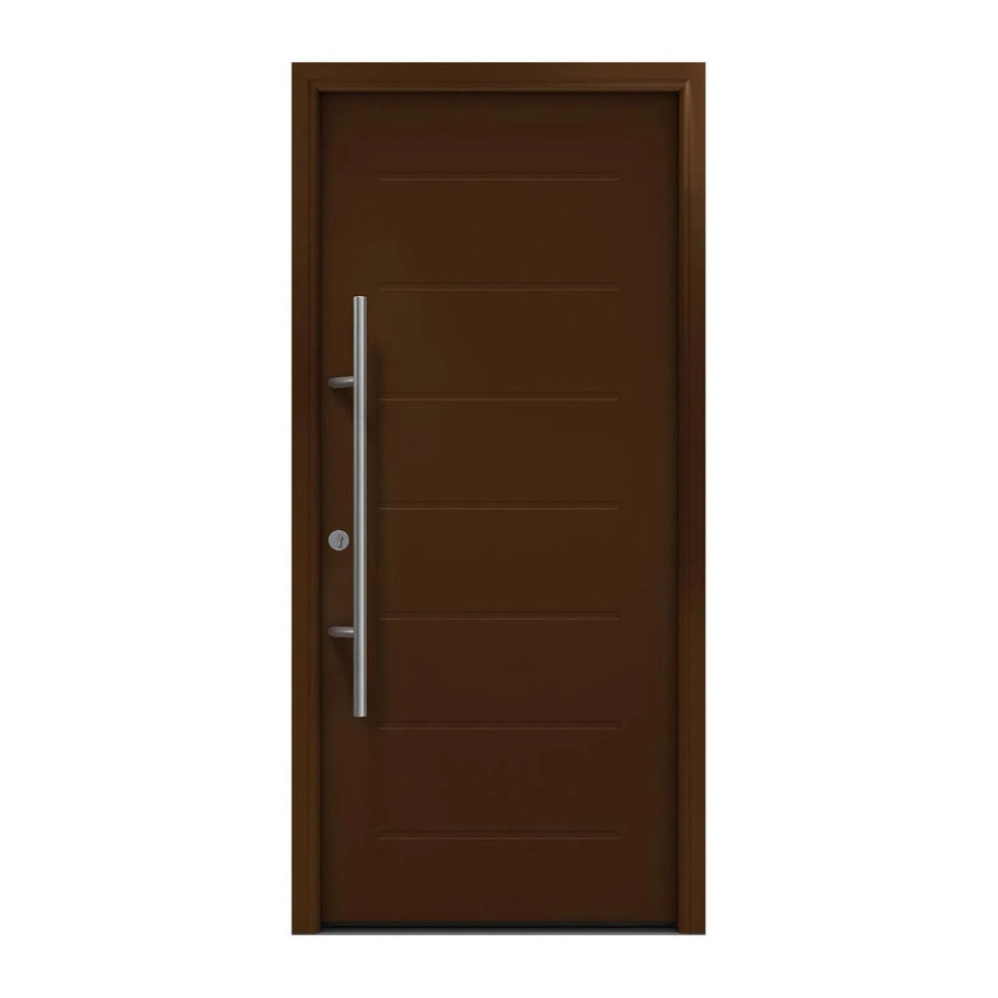 EcoStar Haustür Isopro Secur IPS 015 in Terrabraun mit RC2 Schutzklasse, Breite: 110 cm, Höhe: 210 cm, DIN Links - Bild 2