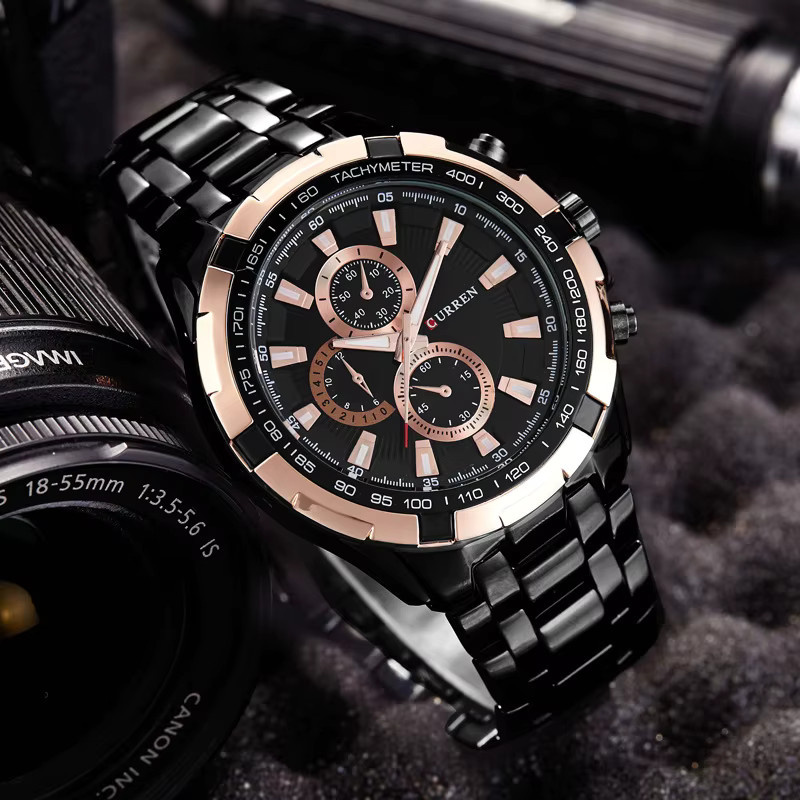 CURREN Armbanduhr, Quarz, Edelstahl, Silber, Herren - Bild 3
