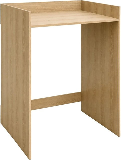 Relaxdays Waschmaschinenschrank aus MDF in Braun mit Kippsicherung und wasserabweisender Oberfläche, B/T/H: 61,0 x 13,6 x 97,0 cm - Bild 1