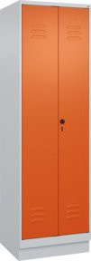 C+P Wäsche- und Kombispinde Classic PLUS mit Sockel, 2 Abteile, Reinorange, H x B x T: 195 x 60 x 50 cm - Bild 1