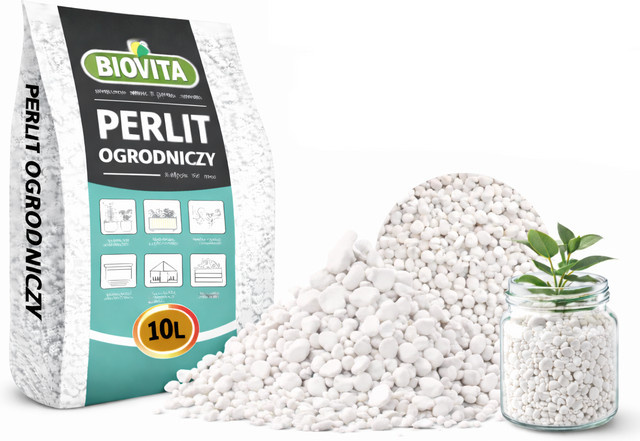 Biovita Perlit zur Bodenlockerung im Gartenbau, Weiß, 10 l - Bild 1