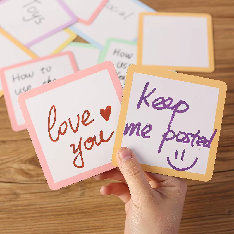 30er-Pack Wiederverwendbare Magnetische Whiteboard-Notizen mit Marker, Trocken Abwischbare Klebeetiketten in Multicolour für Kühlschrank, Büro und Haushaltsorganisation - Bild 4