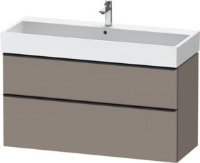 Duravit Waschtischunterschrank D-Neo Wandhängend in Weiß und Grau Matt mit 1 Tür und 1 Auszug, B/T/H: 118,4 x 44,2 x 62,5 cm - Bild 1