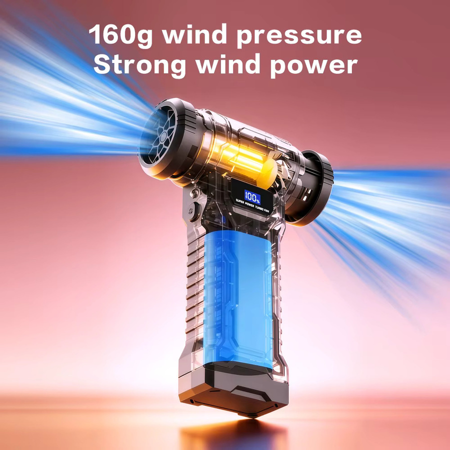 PINTUDY Turbo-Gebläse Jetlüfter mit 110000 U/min und LED-Licht, 4-Gang einstellbar, Schwarz - Bild 6