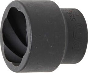BGS Spiral-Profil-Steckschlüssel-Einsatz Schraubenausdreher aus Chrom-Molybdänstahl mit 20 mm Innenvierkant 3/4 Zoll und SW 36 mm - Bild 1