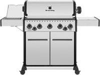 Broil King Gasgrill Baron S 590 IRX in Silber aus Edelstahl mit Seitenbrenner, Rotisserie und Rollwagen - Bild 1