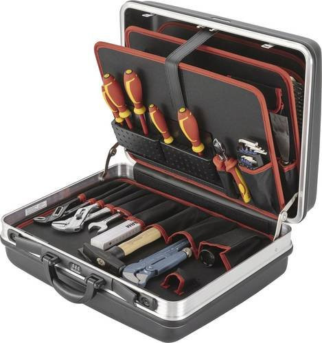 Alarm Werkzeuge Werkzeugkoffer 8-H2 56077005 bestückt, Aluminium, Schwarz, L x B x H: 50,5 x 43,5 x 21,5 cm - Bild 1