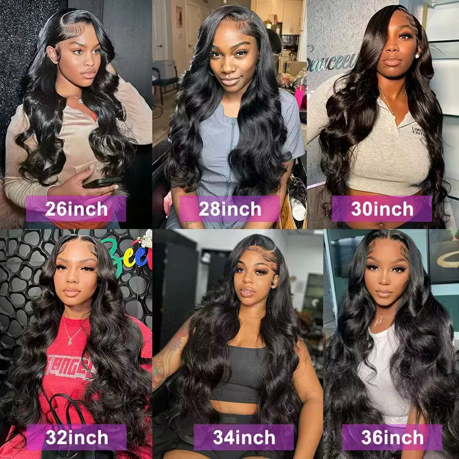 Ainmeys Body Wave Rohhaar-Bündel, Remy-Haar, Natur Schwarz, Damen - Bild 6