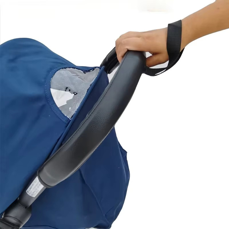 Babyzen Kinderwagen Zubehör Schutzhülle für Armlehne und Griff aus PU Leder in Schwarz - Bild 1
