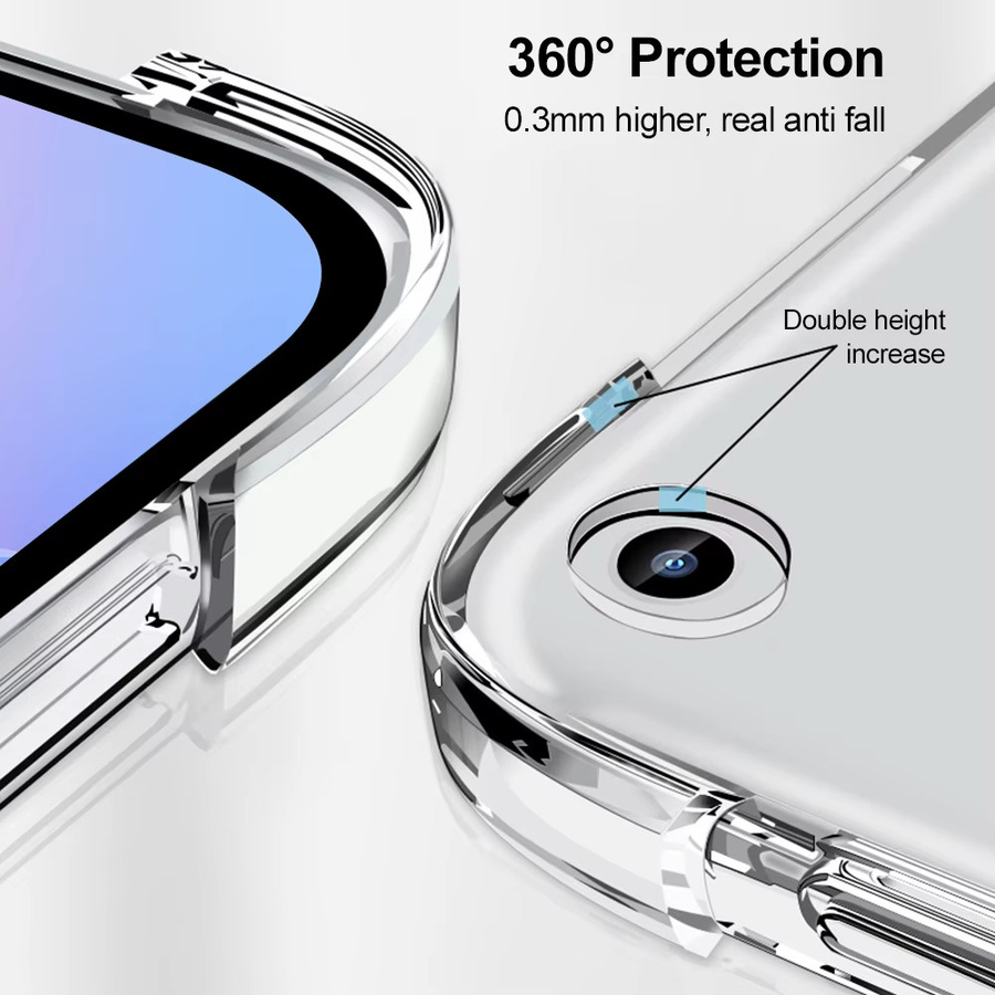 Schutzhülle aus Silikon und TPU für Samsung Galaxy Tab S10 S9 FE S8 S7 S6 Lite A9 Plus A8 A7 Lite in Schwarz und Transparent - Bild 1