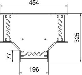 OBO Bettermann T-Stück Kabelrinne Rot B/H: 6,0 x 20,0 cm - Bild 1