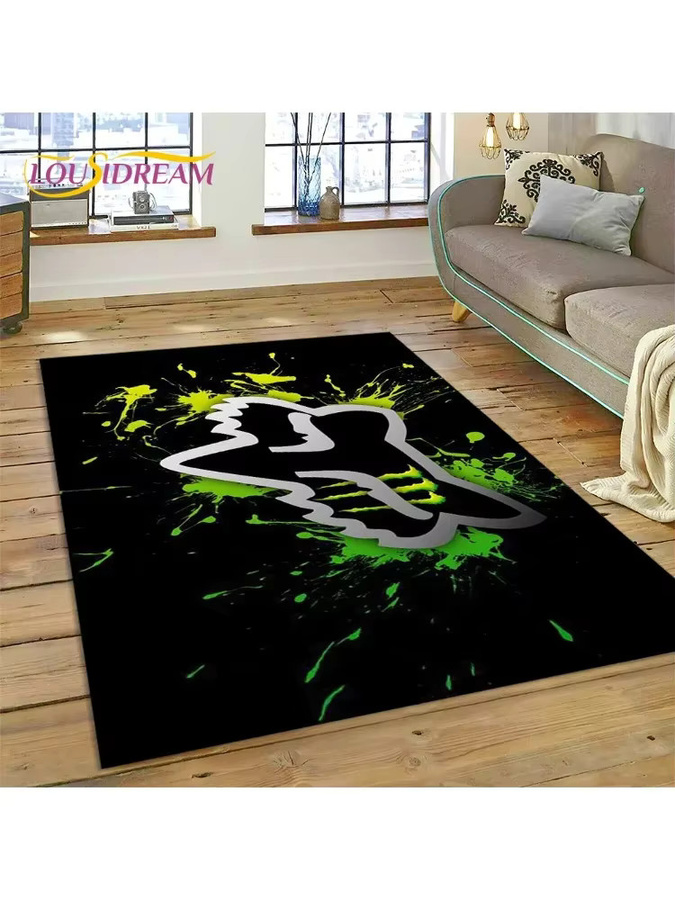 Rutschfester 3D F-FOX Logo Renn-Teppich von Potdemiel in Schwarz für Wohnzimmer, Schlafzimmer oder Kinderzimmer - Bild 2