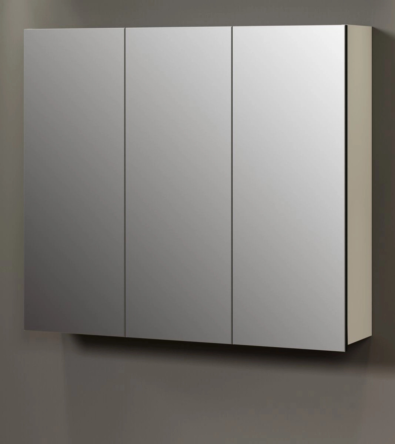Spiegelschrank Feliz für das Badezimmer in Grau, Wandmontage, B: 90 cm, H: 80 cm, T: 20 cm - Bild 1