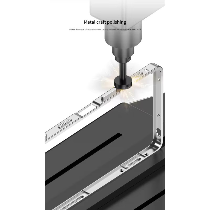 Sony Xperia 1 VIII Hülle mit Metallrahmen und Kameralinsen-Schutz in Silber - Bild 4