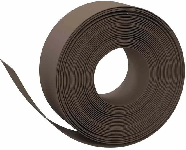 vidaXL Rasenkanten aus Polyethylen in Braun, 5 Stück, Gesamtlänge: 10 m, Höhe: 20 cm - Bild 1