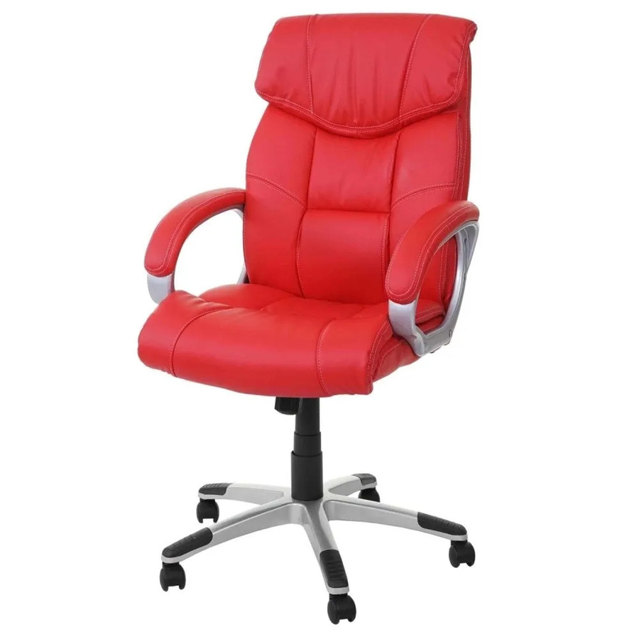 MCW Bürostuhl A71 Chefsessel Drehstuhl aus Kunstleder in Rot mit Wippmechanik - Bild 2