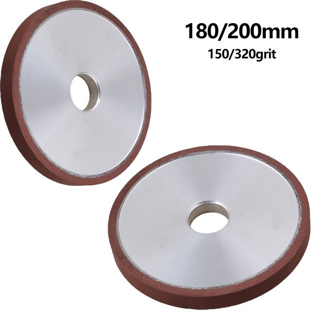 SI FANG Flache Diamant-Schleifscheibe zum Schleifen von legiertem Stahl, Keramik, Glas, Jade und CBN, Durchmesser: 180 mm oder 200 mm - Bild 1