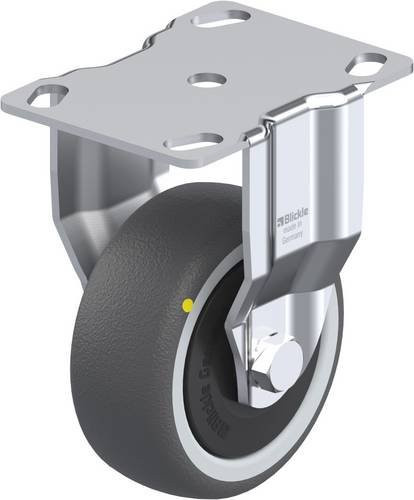 Blickle Bockrolle BKPA-PATH 80KF-ELS mit Schraubbefestigung, Farbe: Grau/Silber, Rad-Durchmesser: 80 mm, Tragfähigkeit: 100 kg - Bild 1