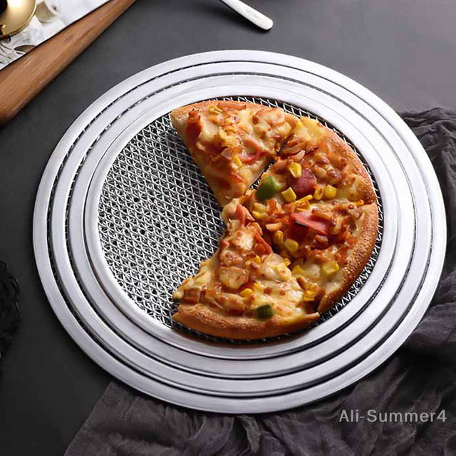 Runde Pizzaform aus Aluminiumlegierung mit Antihaftbeschichtung in Silber, 8-13 Zoll - Bild 1