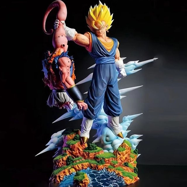 Bandai Dragon Ball Z Vegeta Vs Majin Buu Super Saiyan Figur Statue, PVC Sammlermodell - Bild 1
