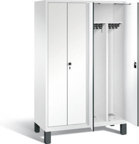 C+P Spind Evolo Schwarz-Weiss mit Front in Weiß und Korpus in Verkehrsweiß, H x B x T: 185 x 119 x 50 cm - Bild 1