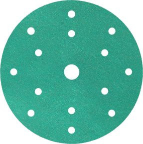 Klingspor FP 77 K Schleifscheibe kletthaftend grün, Durchmesser: 150 mm, Korn 500, Lochform GLS47 - Bild 1