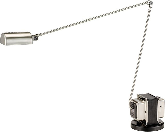 Lumina Daphine LED-Schreibtischleuchte in Silber, dimmbar und verstellbar, warmweiß (2700K) - Bild 1