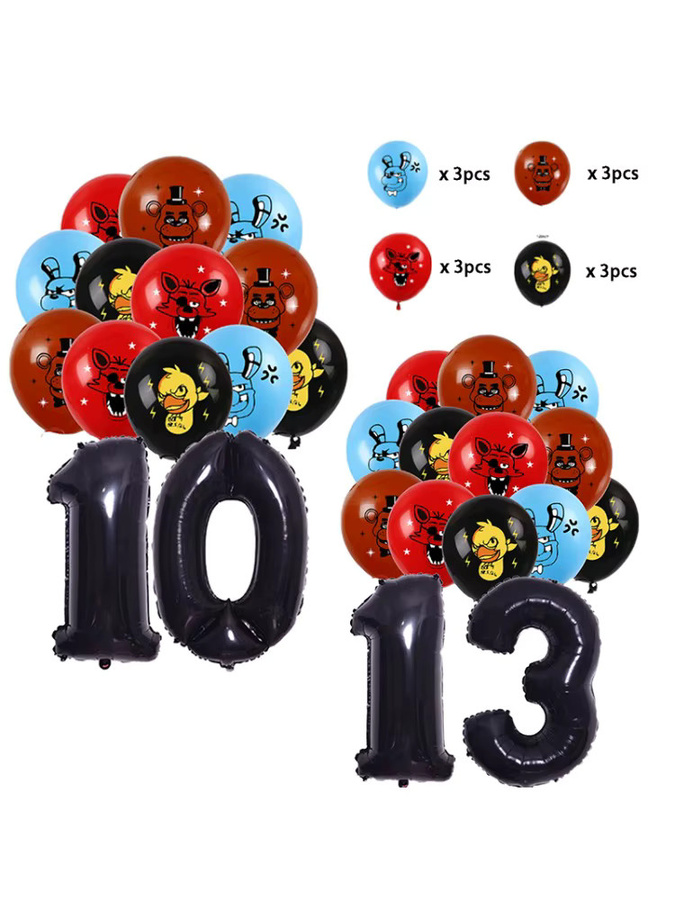 TAKARA TOMY Five Nights At Freddy's 2 Cartoon-Latex-Luftballons-Set, Party-Dekoration - Bild 2