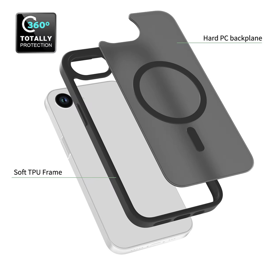 Matte MagSafe Handyhülle für Apple iPhone in Schwarz - Bild 6