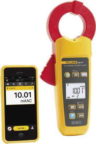 Fluke 368 FC Digitale Leckstrommesszange mit Datenlogger, CAT III 600V, Gelb - Bild 1