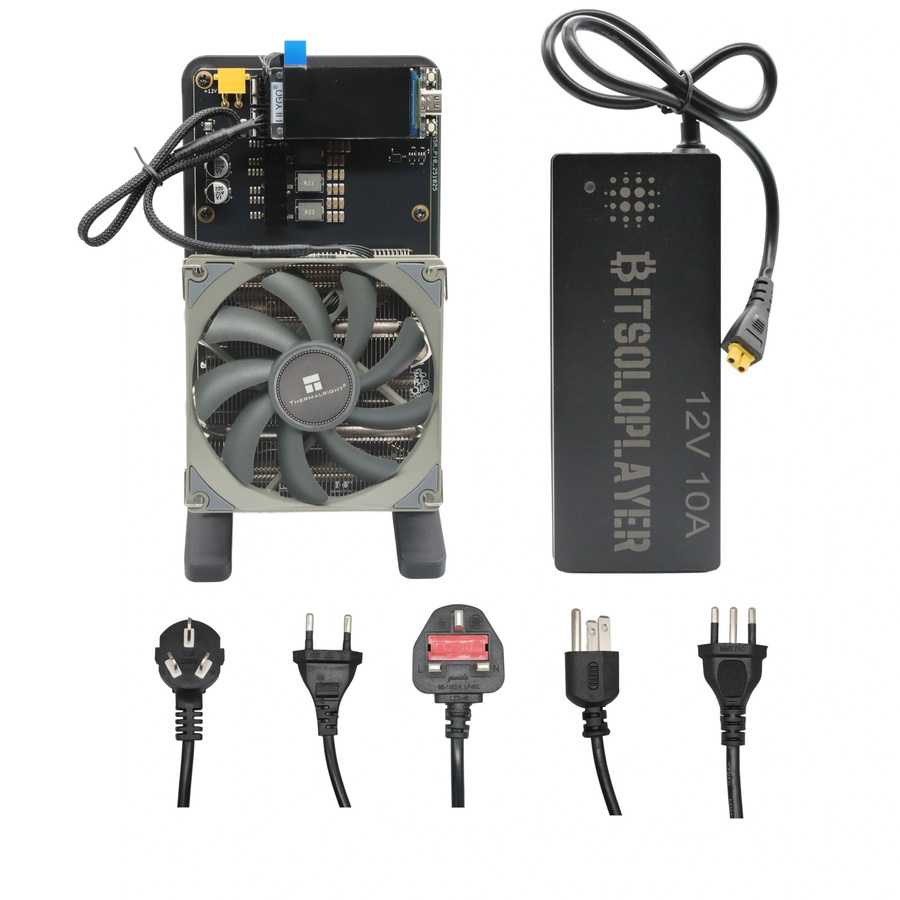 NerdQaxe++ Rev6 Silent Bitcoin Miner 6th/s 100 W Open-Source-Mining-Maschine in Schwarz - Bild 3