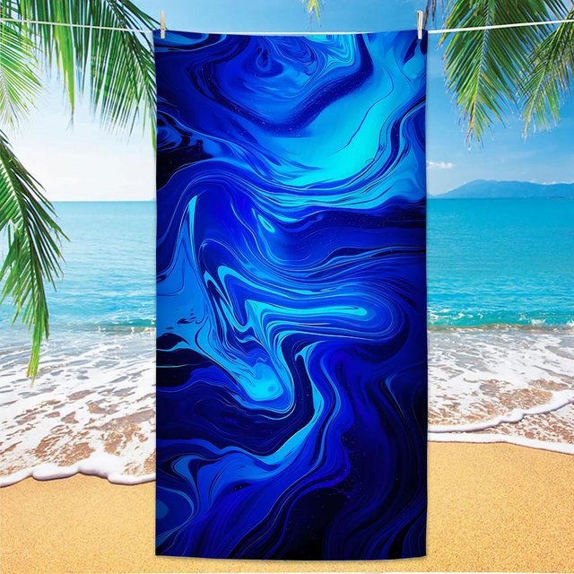 Sternenhimmel Strandtuch aus Mikrofaser in Weiß, schnelltrocknend und sandabweisend, B: 30 cm, H: 60 cm - Bild 1