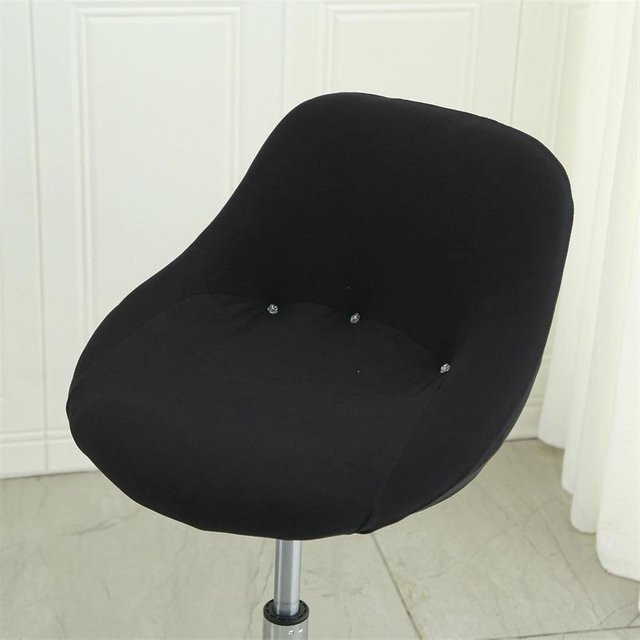 Elastischer Stuhlbezug von Yiran Furniture in Schwarz für Esszimmerstühle und Hocker, Polyester, B/T: 42 x 23 cm - Bild 1